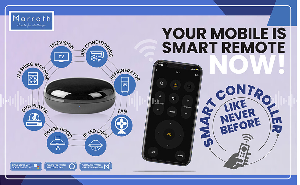 Marrath smart Wi-Fi universal remote to make your mobile as your remote                  
