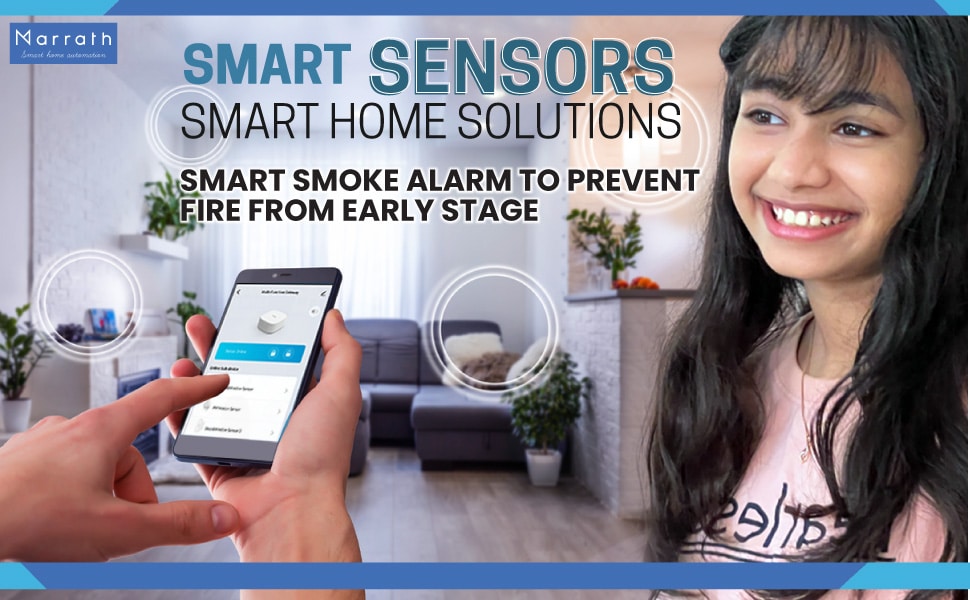 Marrath Smart Wi-Fi Smoke Sensor and Fire Alarm                  